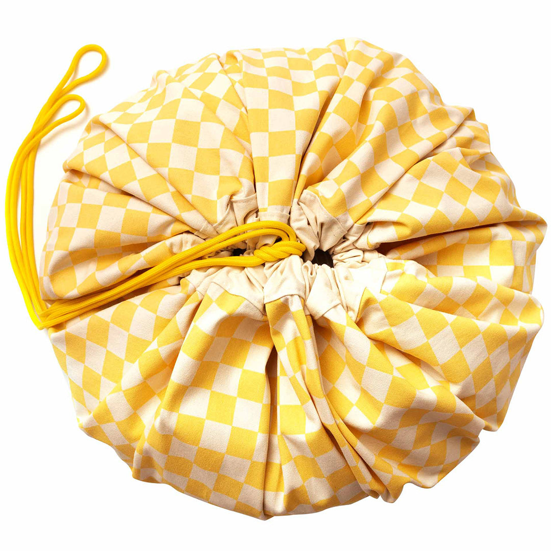 play&go speelkleed en opbergzak - vichy yellow | 4895250600843 | 3