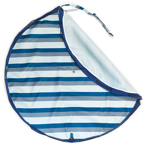 play&go waterdicht speelkleed en opbergzak outdoor – blauw/groen gestreept | 4897095301466 | 1