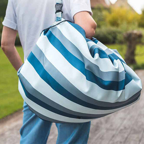 play&go waterdicht speelkleed en opbergzak outdoor – blauw/groen gestreept | 4897095301466 | 14