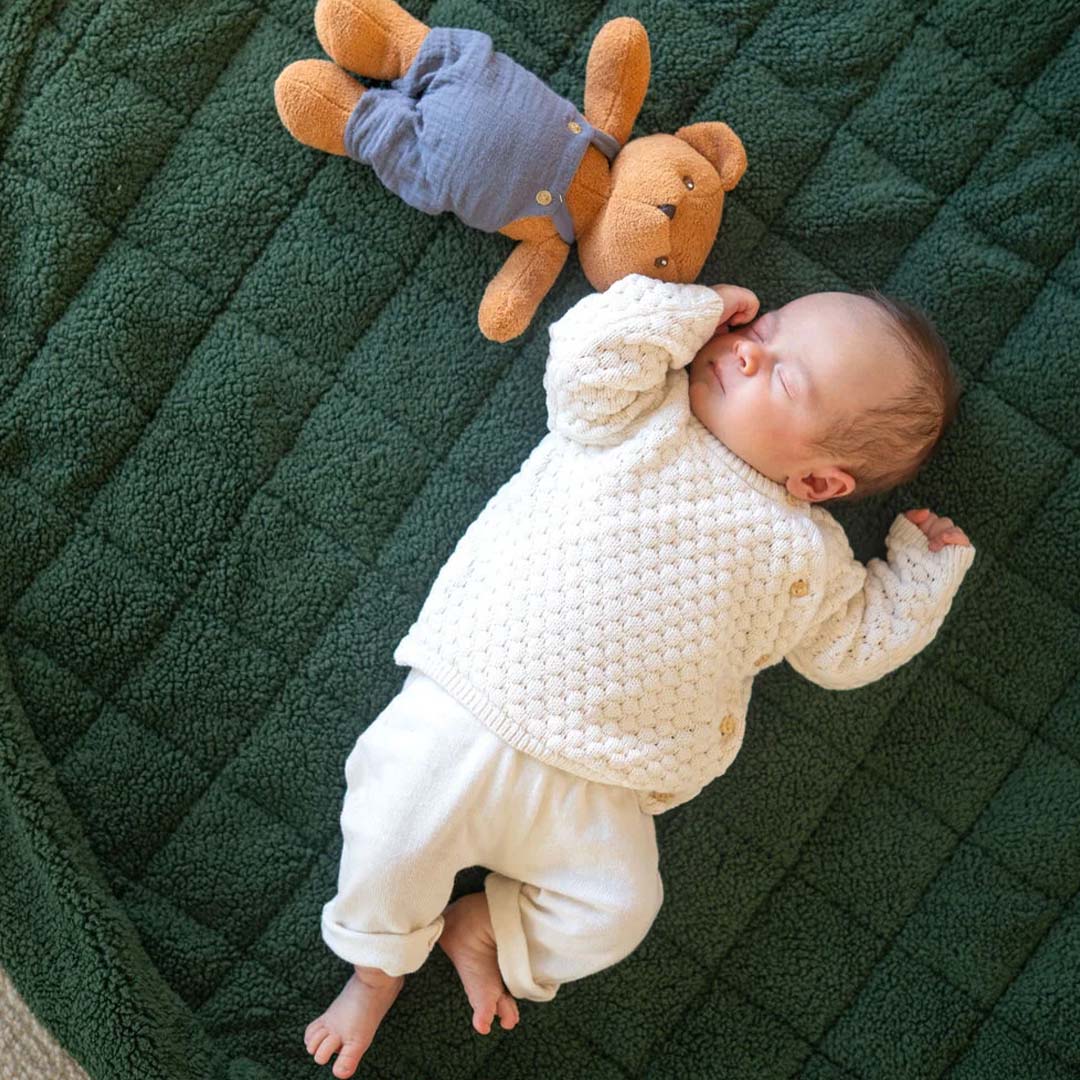 play&go babyspeelkleed en tas - evergreen teddy