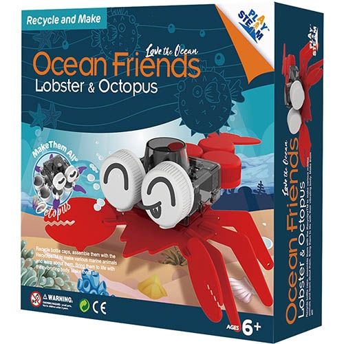 playsteam bouwset oceaanvrienden - kreeft en octopus  | 04.02701A | 0