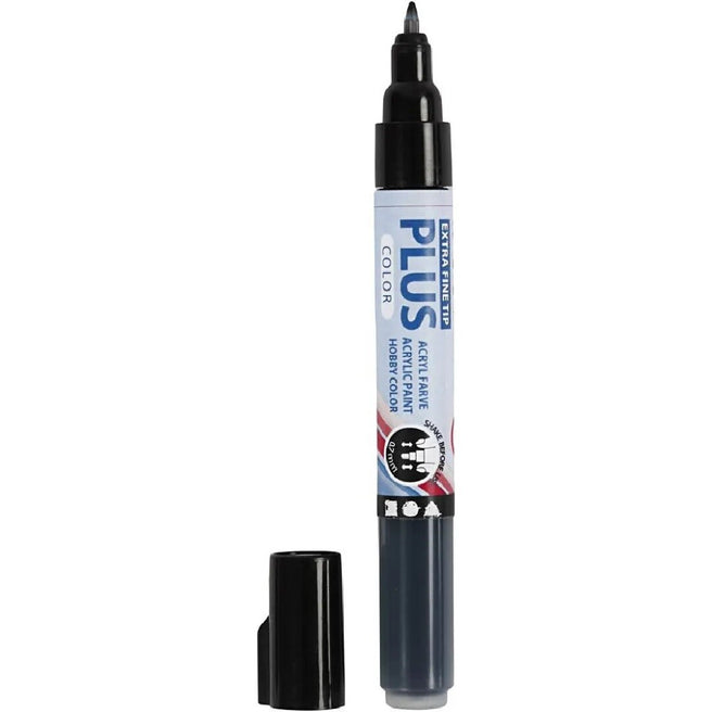 plus color marker acrylverf  0,7 mm - zwart | 39942 | 0