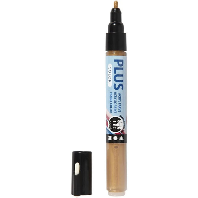 plus color marker acrylverf 1-2 mm - goud  | 39852 | 0
