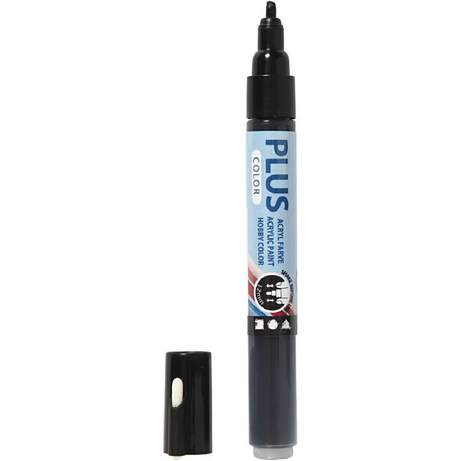plus color verfmarker 1-2 mm - zwart | 39842 | 0