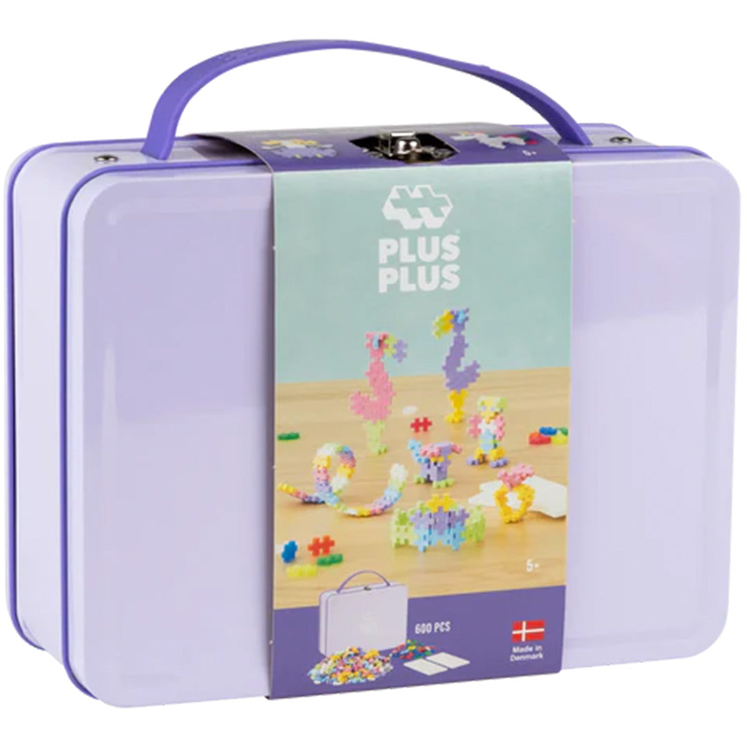 plus-plus bouwstenen in reiskoffer - pastel - paars - 600st | PLUS267082 | 3