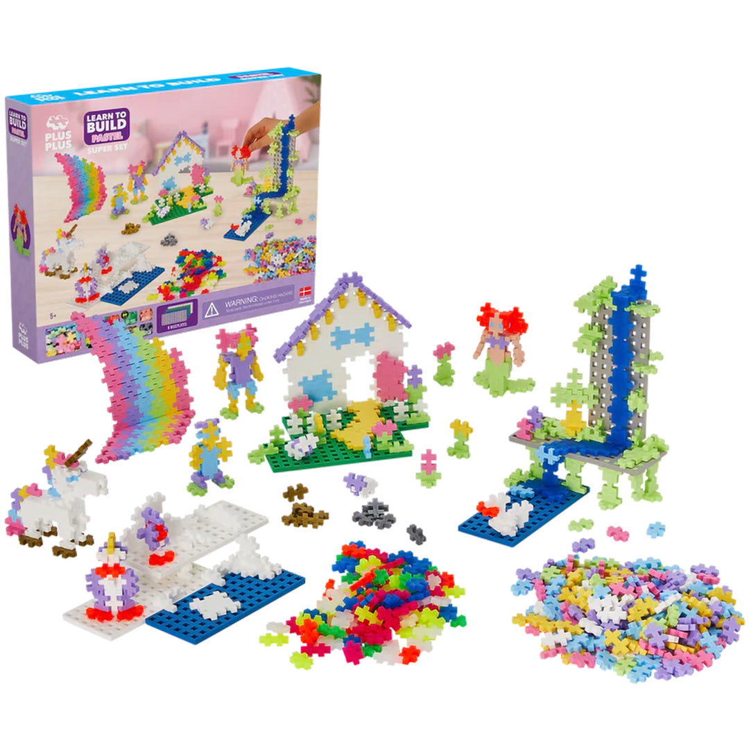 plus-plus bouwstenen learn to build - pastel - super - 1200st | PLUS267133 | 0
