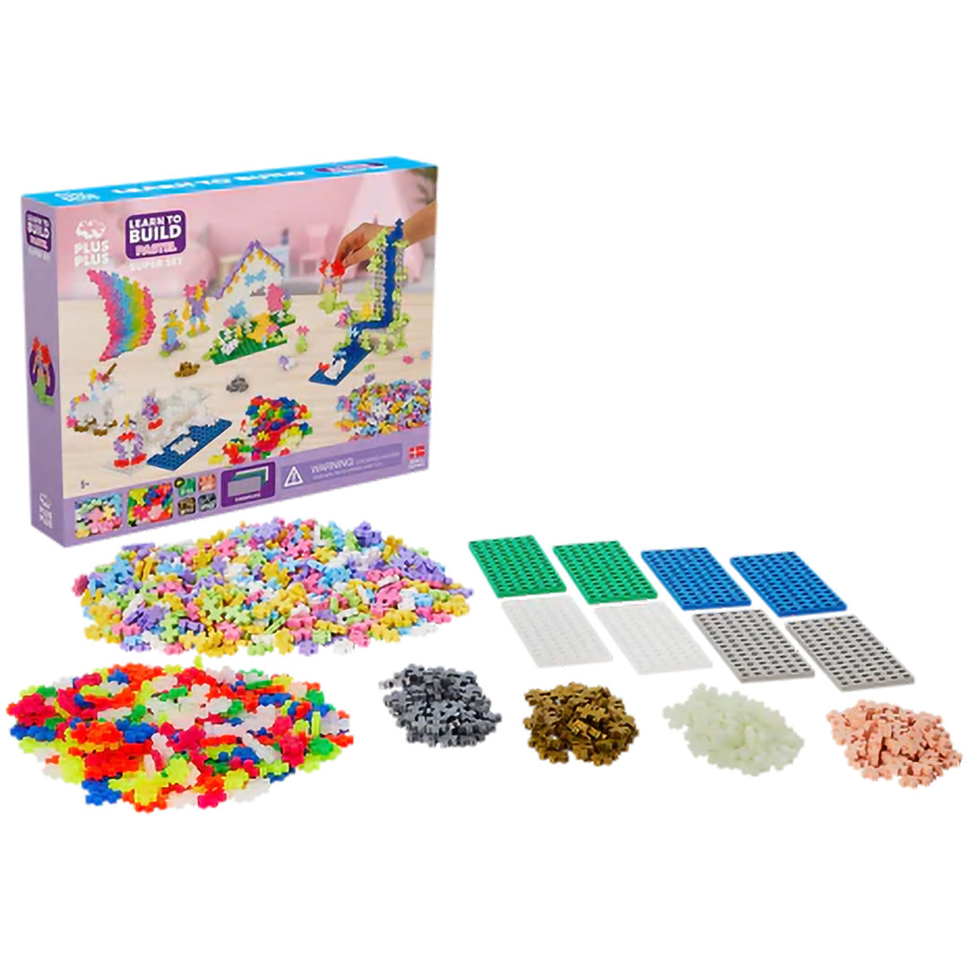 plus-plus bouwstenen learn to build - pastel - super - 1200st | PLUS267133 | 2