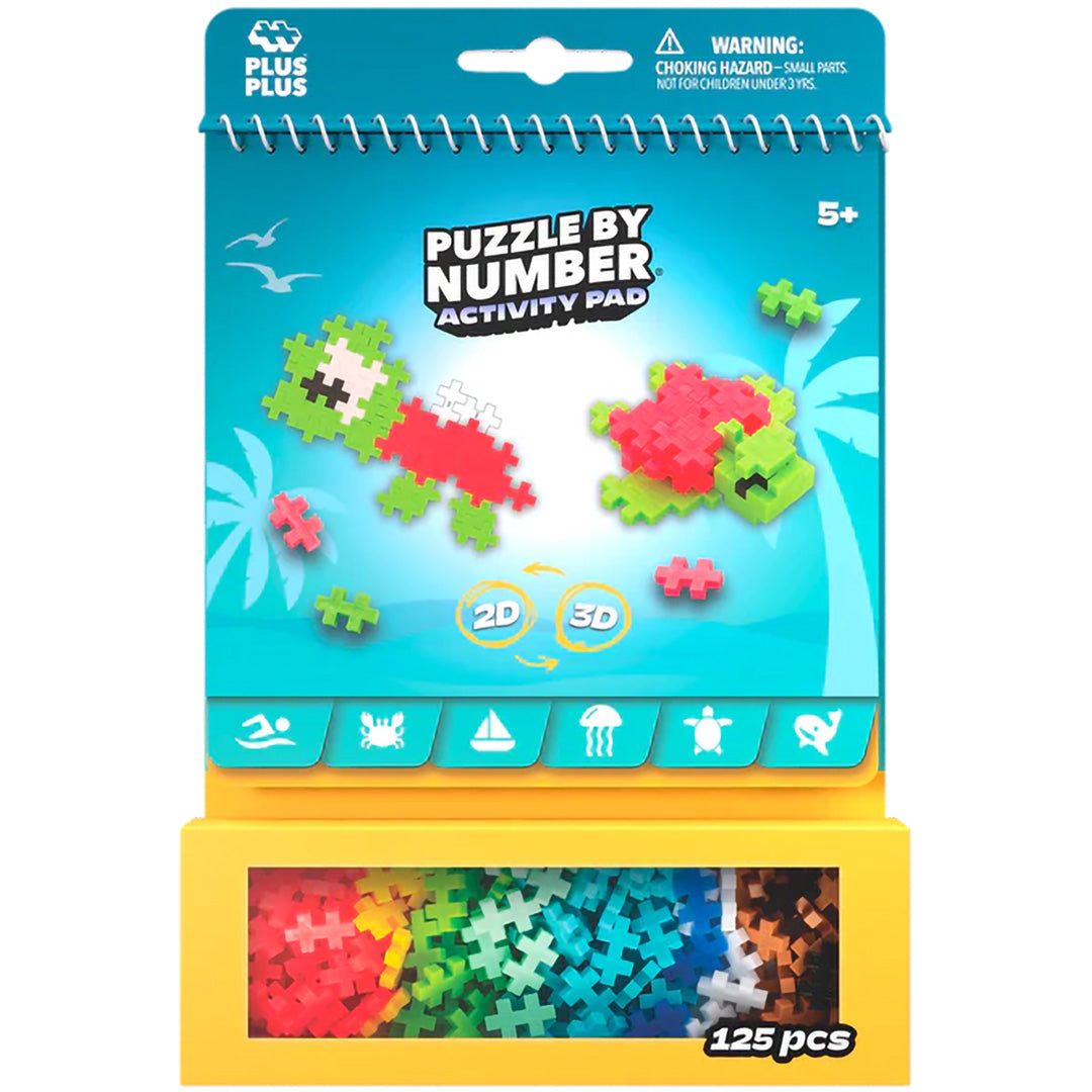 plus-plus bouwstenen met activiteitenboekje - oceaan - 125st | PLUS267413 | 3
