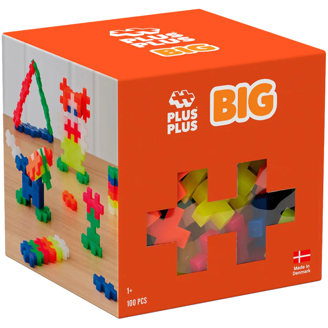 plus-plus bouwstenen big - neon mix - 100st | PLUS267249 | 1