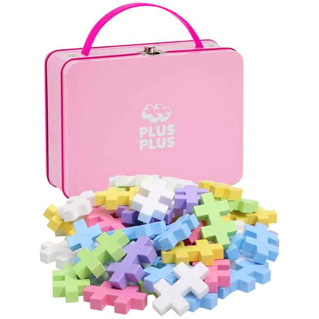 plus-plus bouwstenen big metalen koffer pastel | PLUS267268 | 1