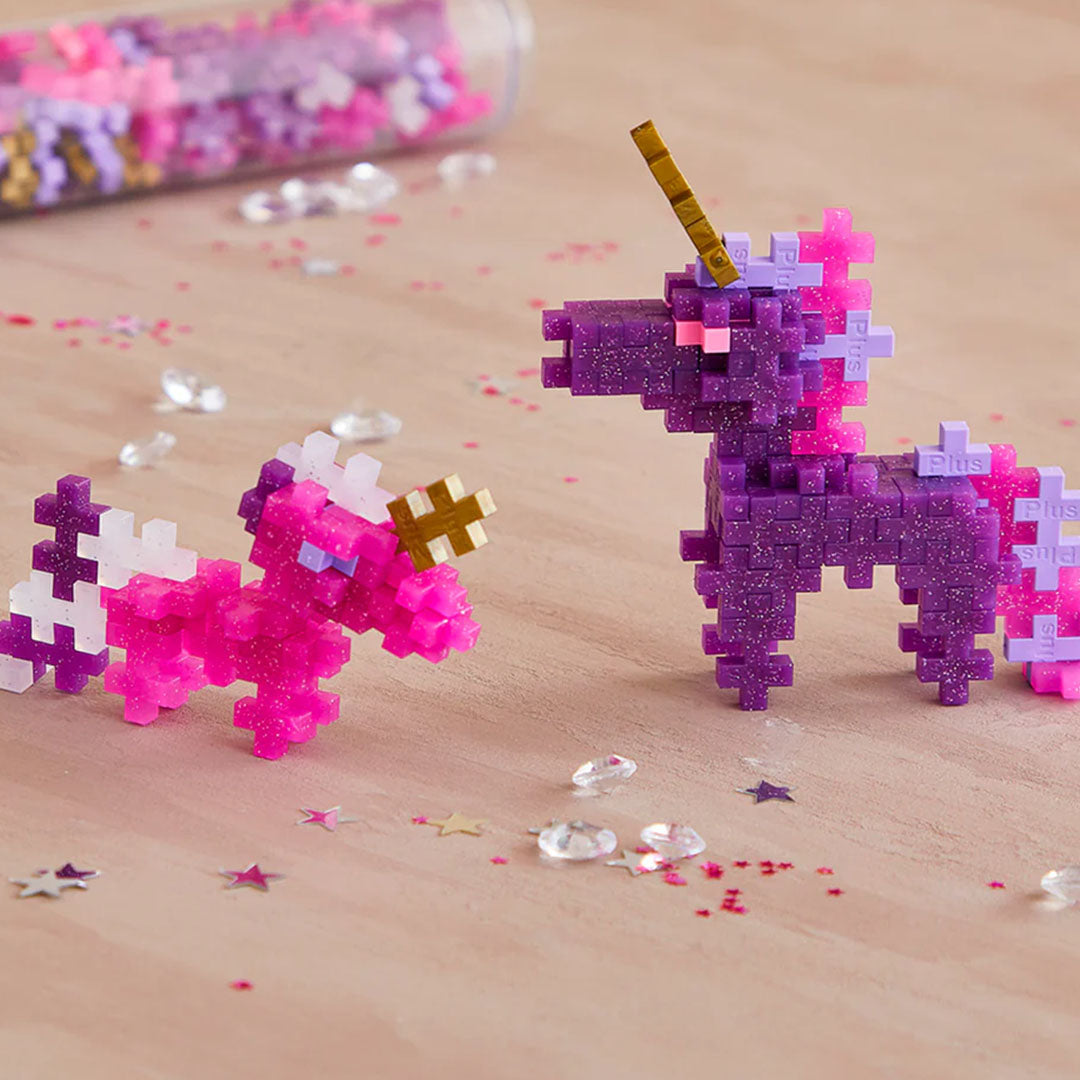 plus-plus bouwstenen glitter unicorns - 100st | PLUS004373 | 2