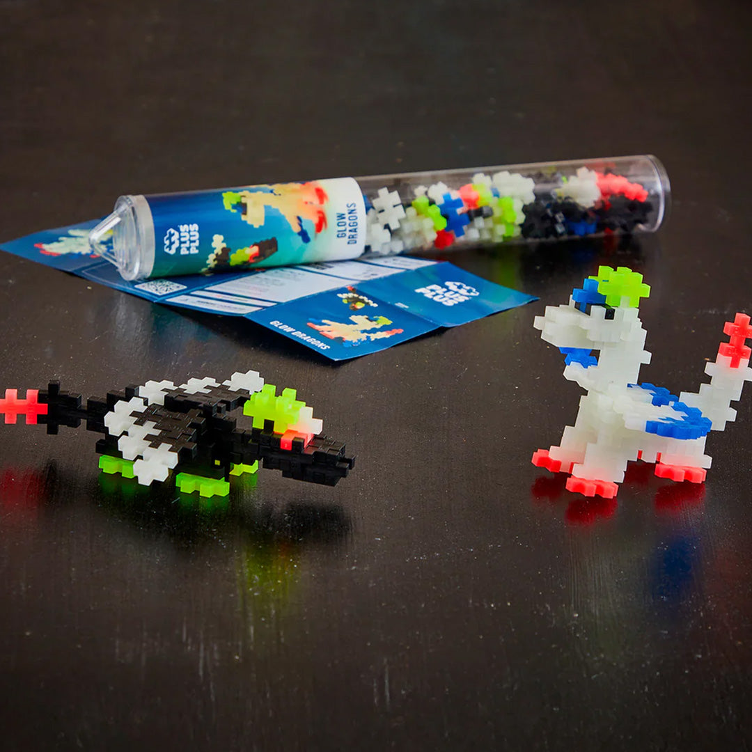 plus-plus bouwstenen glow dragons - 100st | PLUS004377 | 2