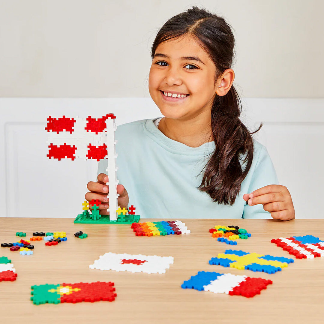 plus-plus bouwstenen learn to build - flags of the world | PLUS267139 | 2