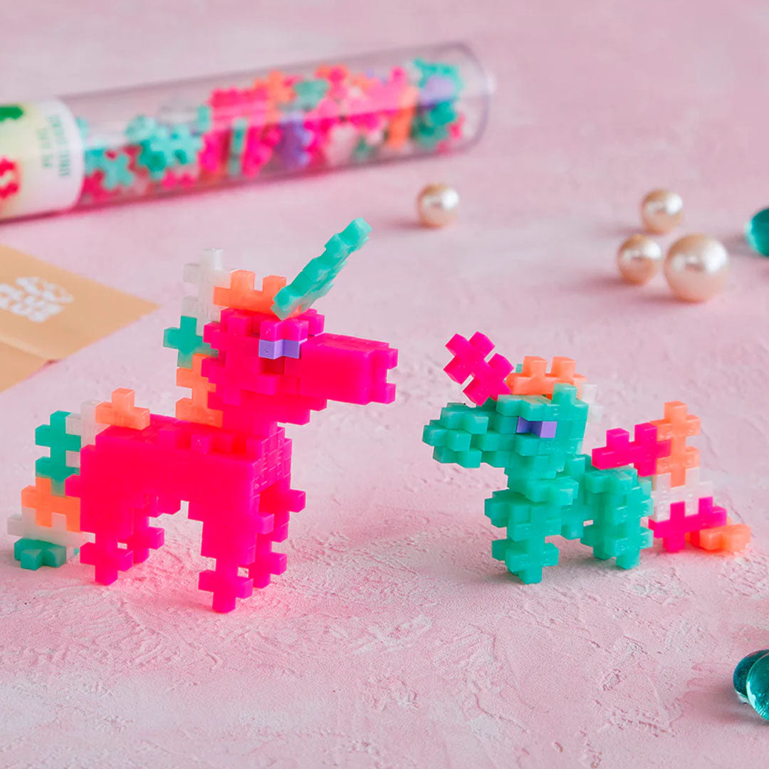 plus-plus bouwstenen pearl unicorns - 100st | PLUS004374 | 2