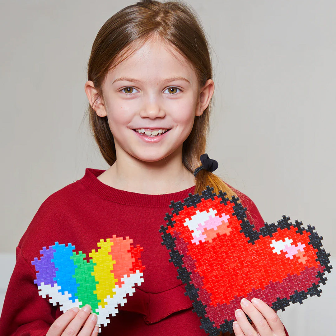 plus-plus bouwstenen puzzle by number - hearts - 250st | PLUS267226 | 3
