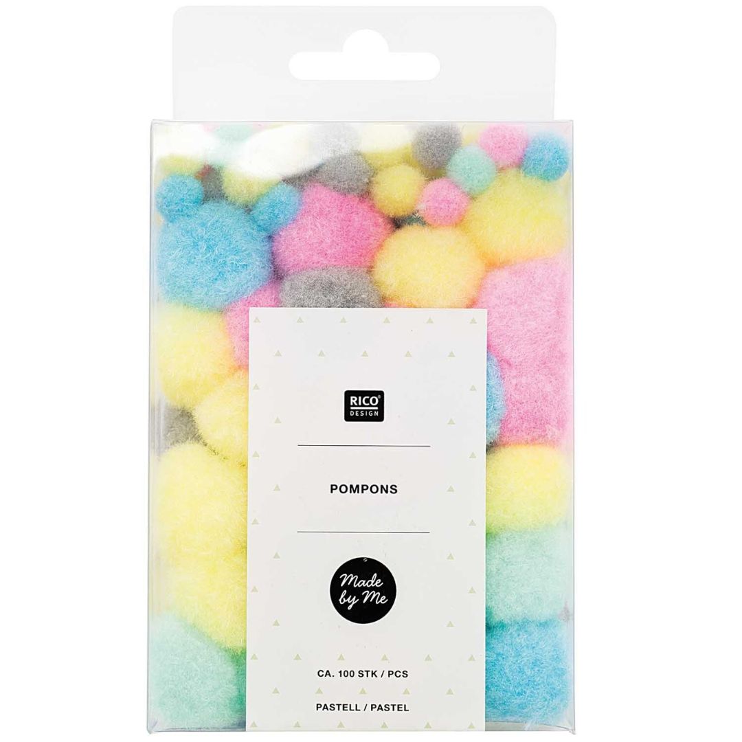 pompons pastel - 100st | 08758.00.59 | 0