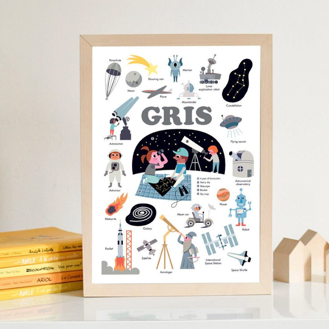 poppik stickerposter grijs - mini | MIN0015 | 1