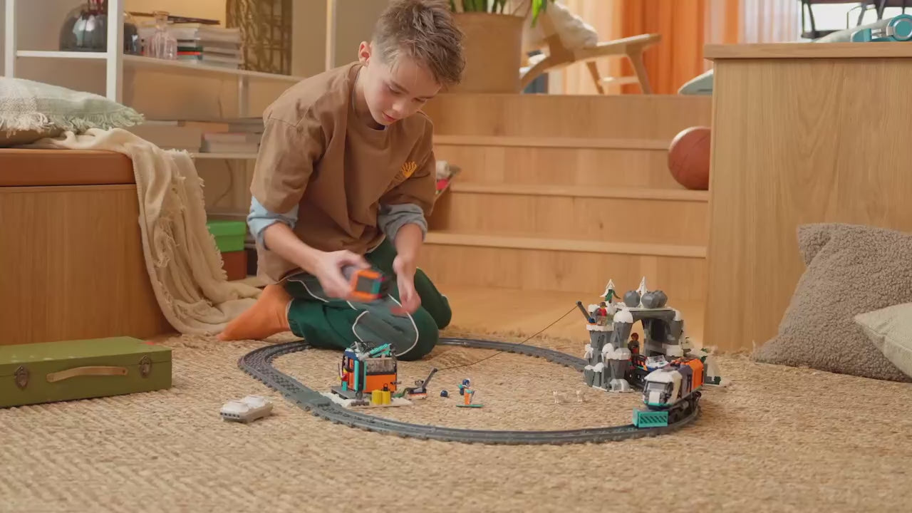 LEGO city onderzoekstrein op de noordpool voertuigset