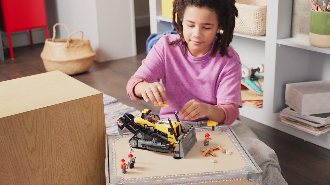 LEGO city gele bulldozer bouwplaatsvoertuig