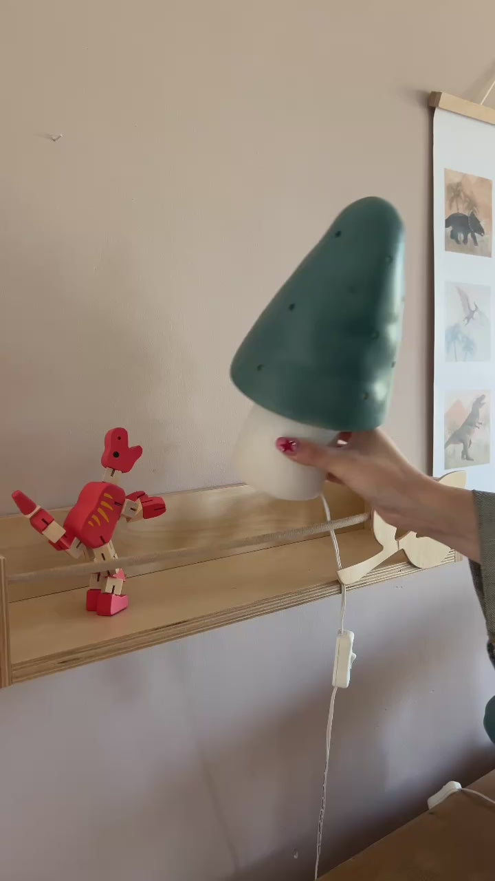 egmont toys heico lamp paddenstoel natuurlijk blauwgroen - 28cm | ET360208NT | 5