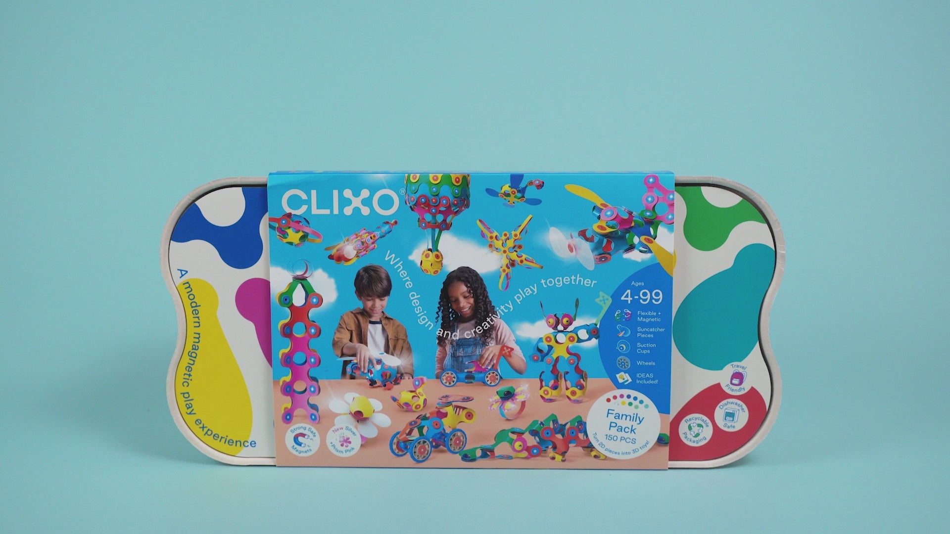 clixo magnetische bouwset family - 150-delig | CL-FAML-RB-1 | VIDEO