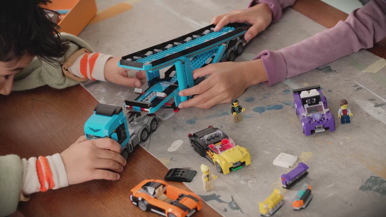 LEGO city transportvoertuig met sportauto's