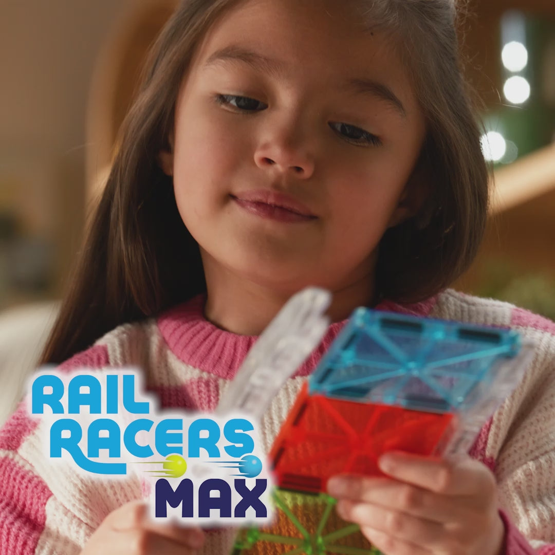 magna-tiles magnetische tegels rail racers - 80st | 261080RR | video