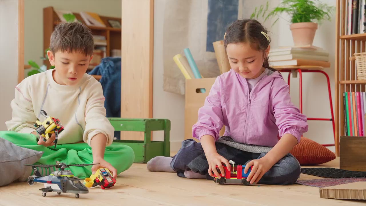 LEGO city helikopter brandweerauto en onderzeeër remix