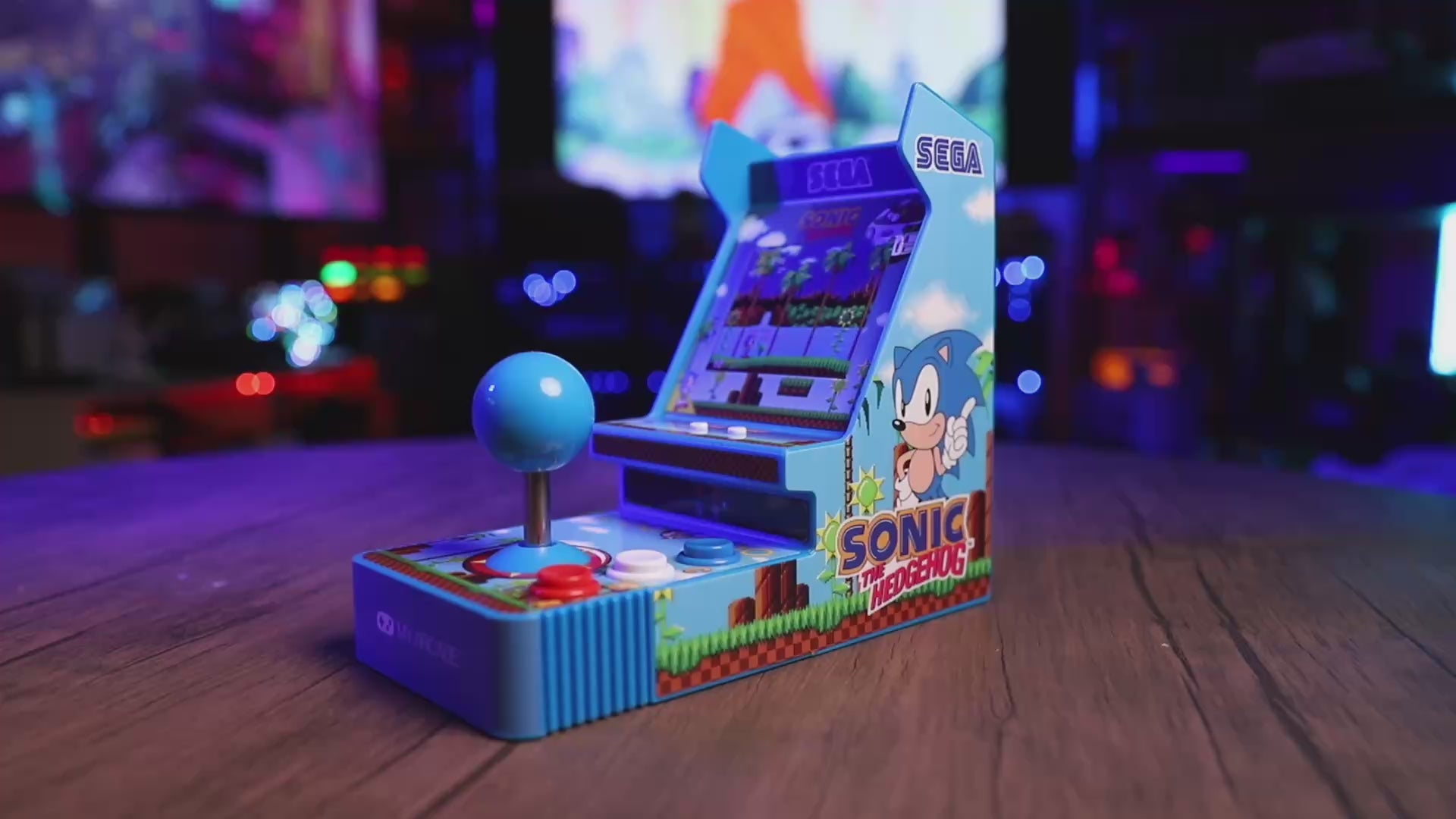 my arcade joystick spelcomputer sonic- the hedgehog video