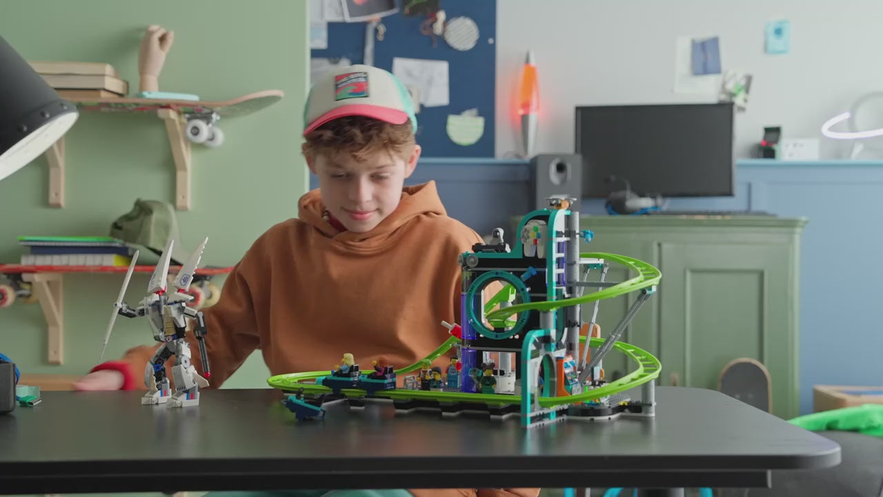 LEGO city achtbaan in robotwereld