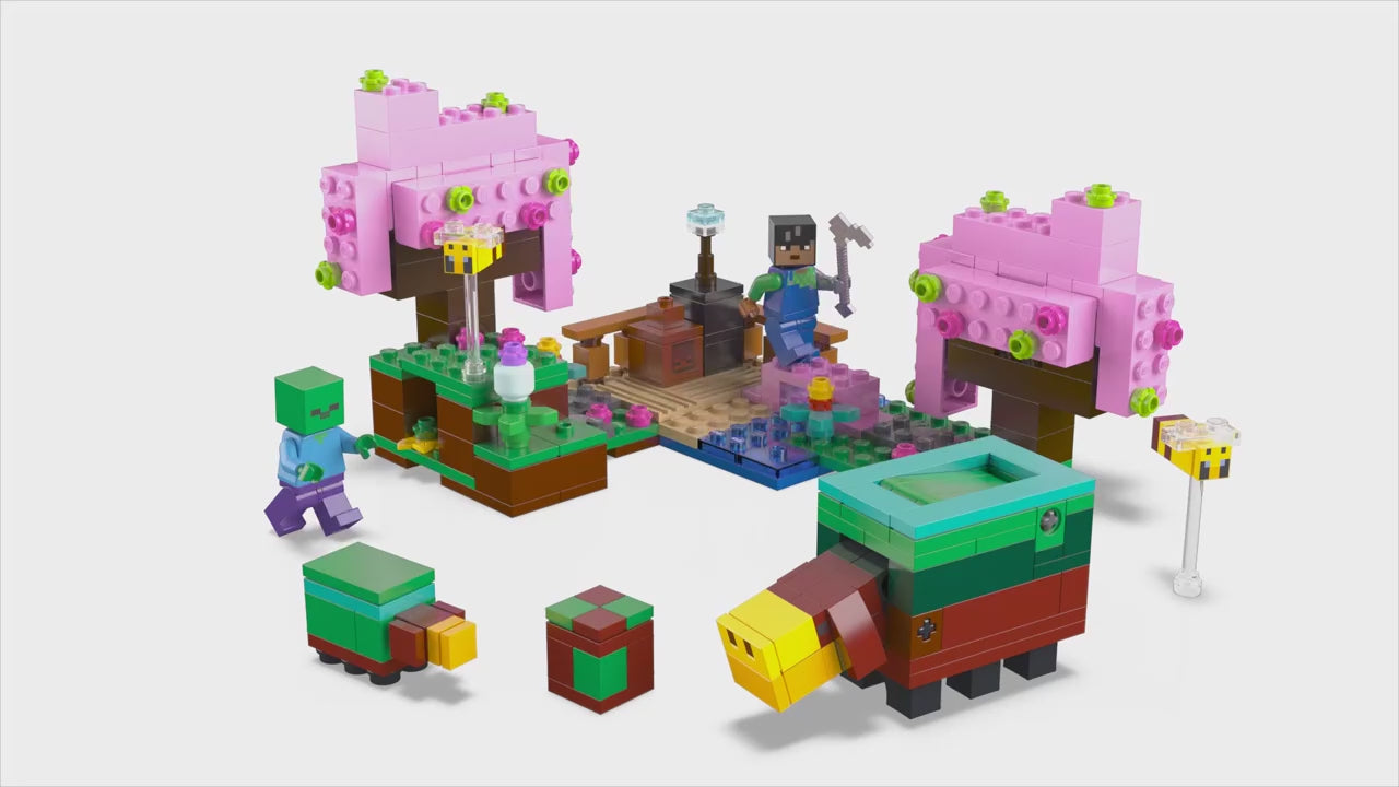 LEGO minecraft de kersenbloesemtuin