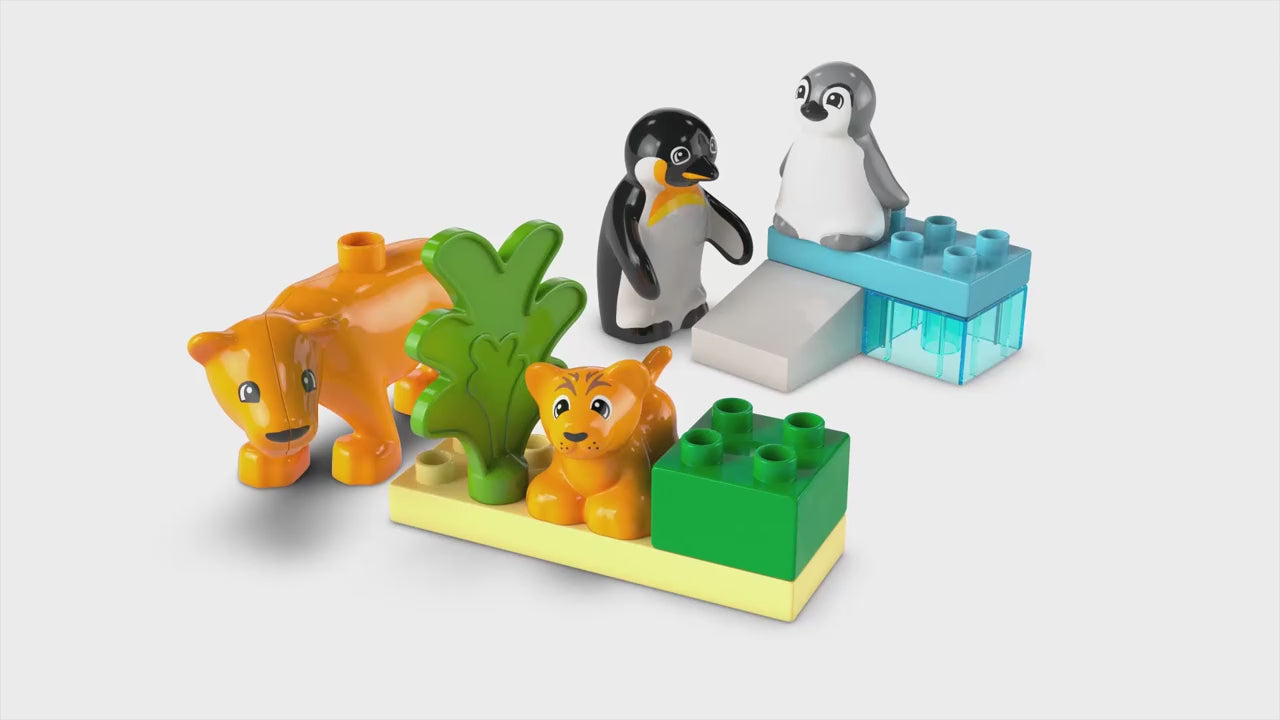 LEGO DUPLO stad families van wilde dieren pinguïns en leeuwen
