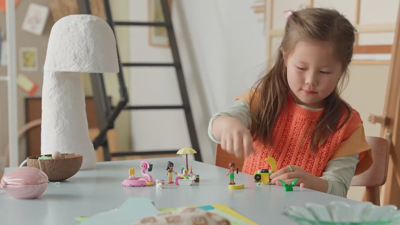 LEGO friends zwembadfeestje met flamingo en eenhoorn