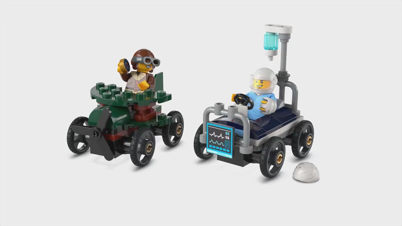 LEGO city raceautopakket vliegtuig vs. ziekenhuisbed