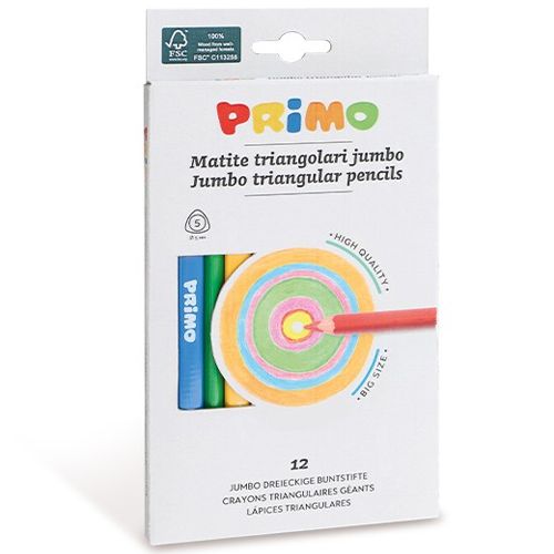 primo jumbo kleurpotloden driehoekig - 12st | 245009204 | 0