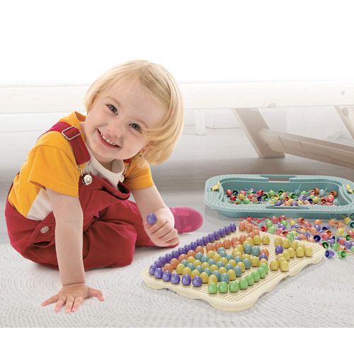 quercetti playbio mozaïekpuzzel fantacolor - 160st  | QT80903 | 2