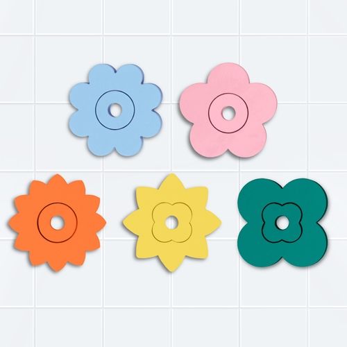quut badpuzzel bloemen - 10st | QA171713 | 0