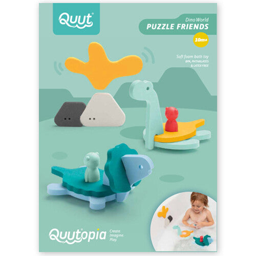 quut badpuzzel dino wereld - 12-delig | QA172734 | 4