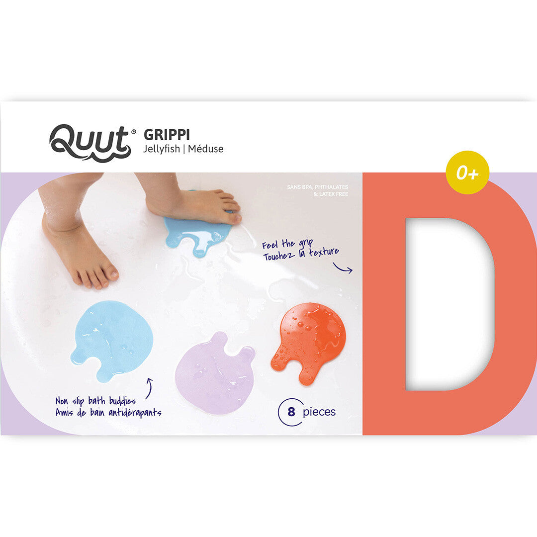 quut mini badmatjes grippi - coral blue - 8st  | QA173670 | 0