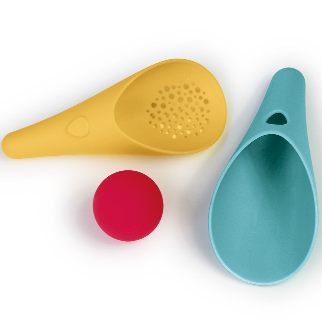 quut schep met zeef en bal cuppi 3-in-1 - banana blue | QU172970 | 3