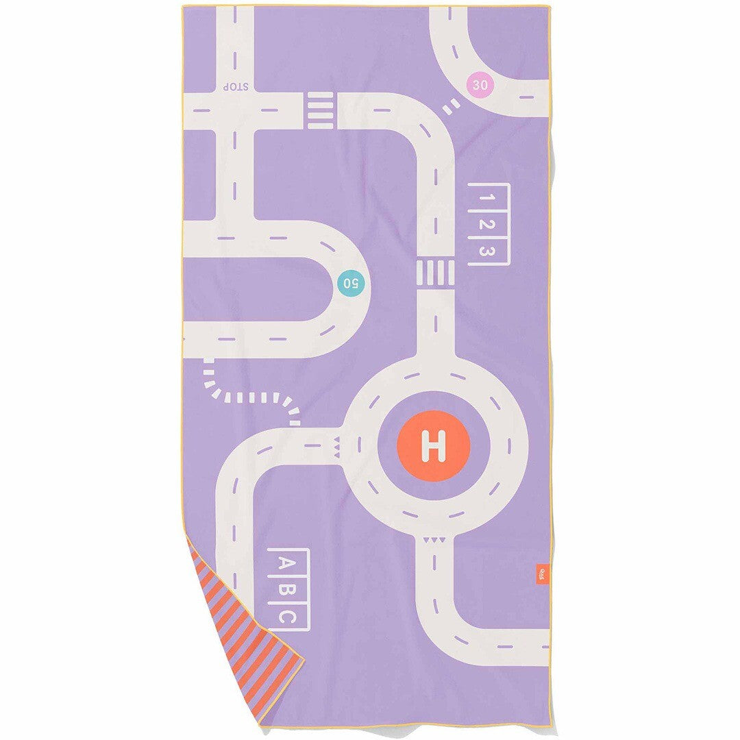 quut speelhanddoek - road lavender - 140x70 cm | 174646 | 0
