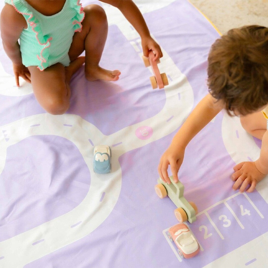 quut speelhanddoek - road lavender - 140x70 cm | 174646 | 1