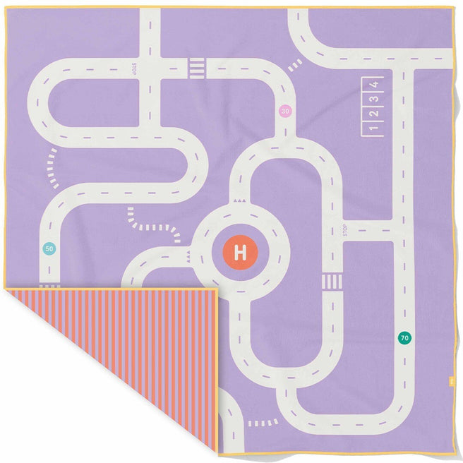 quut speelhanddoek - road lavender - 180x180 cm | 174721 | 0