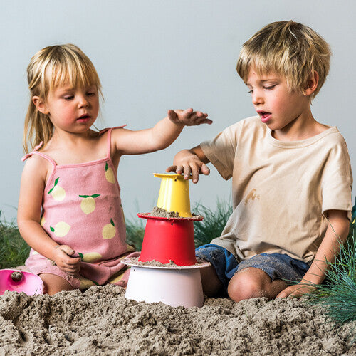 quut zandstapeltoren alto - roze-rood-geel | QU172857 | 3