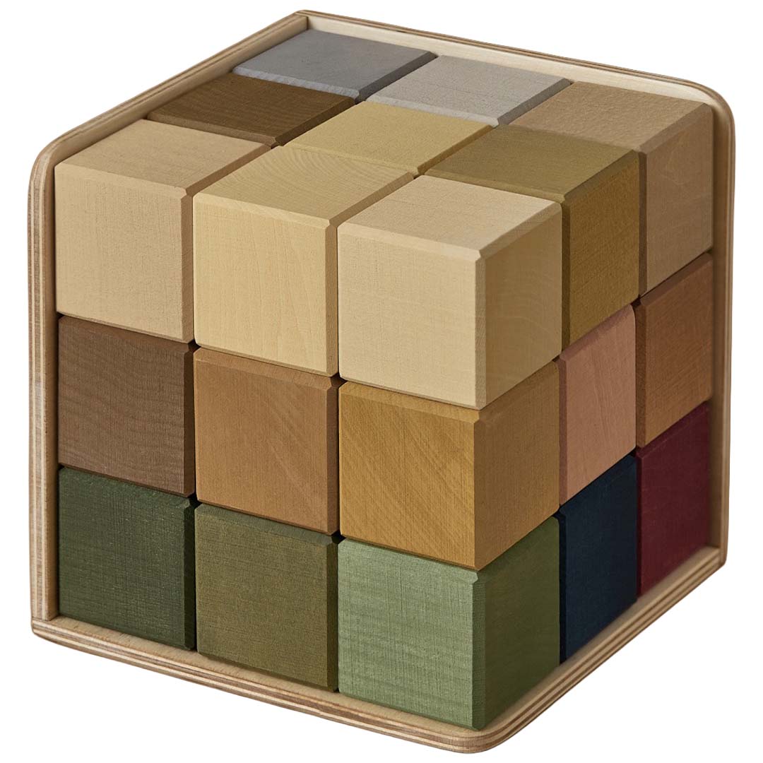 raduga grëz blokken kubus naturel - 27st | RG01018 | 