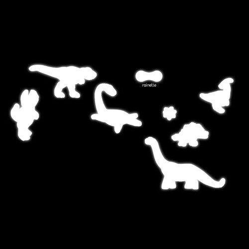 rainette reflecterende stickers - dinosaurussen  | STI-DIN-NOI | 3