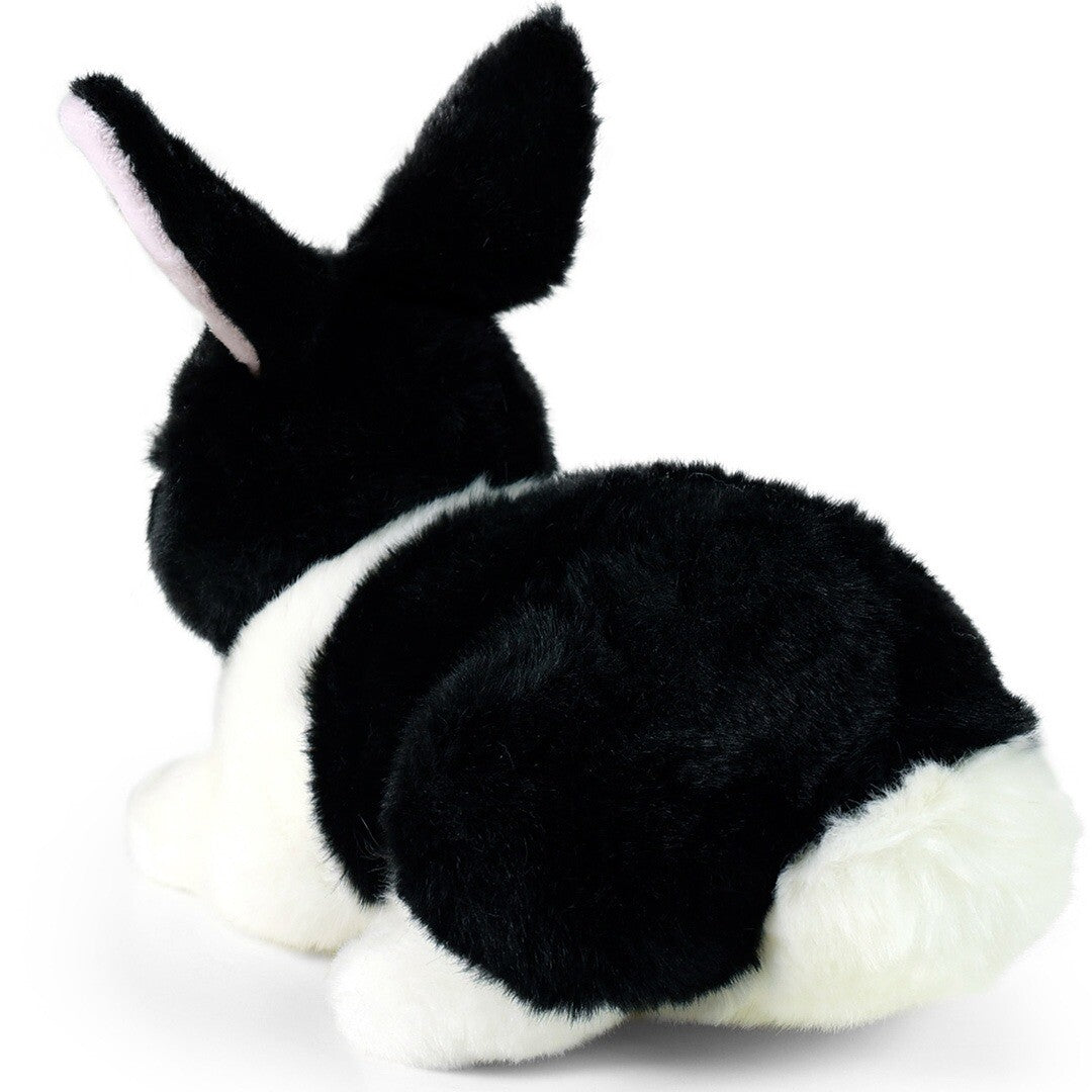 rappa knuffelkonijn liggend zwart-wit - 25 cm | RAP230781 | 3