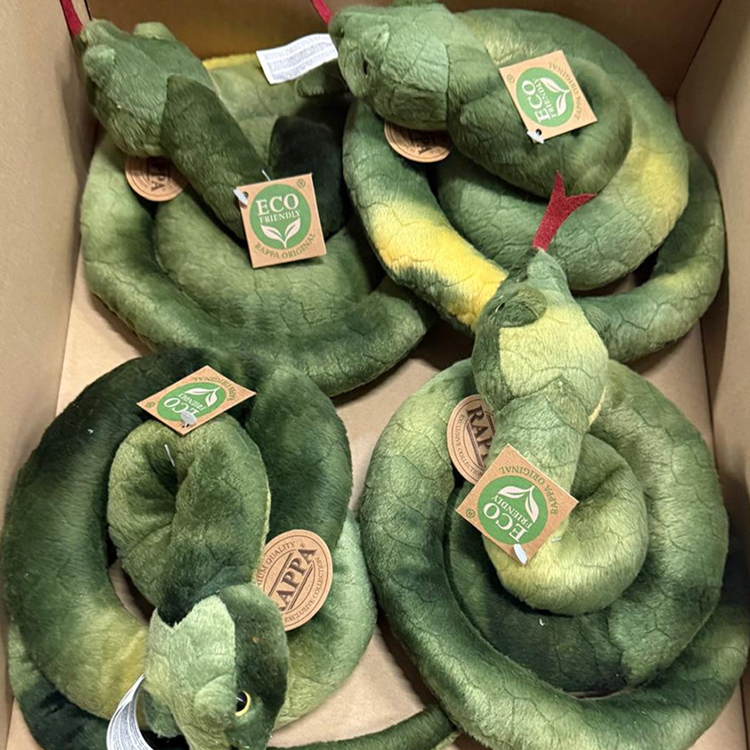 rappa knuffelslang groen - 90 cm