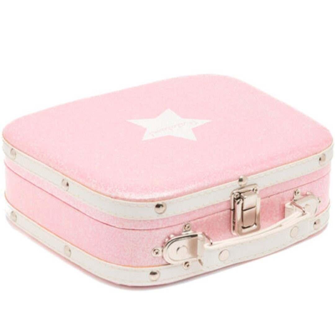 ratatam kinderkoffer glitter roze - 24 cm | V050 | 1