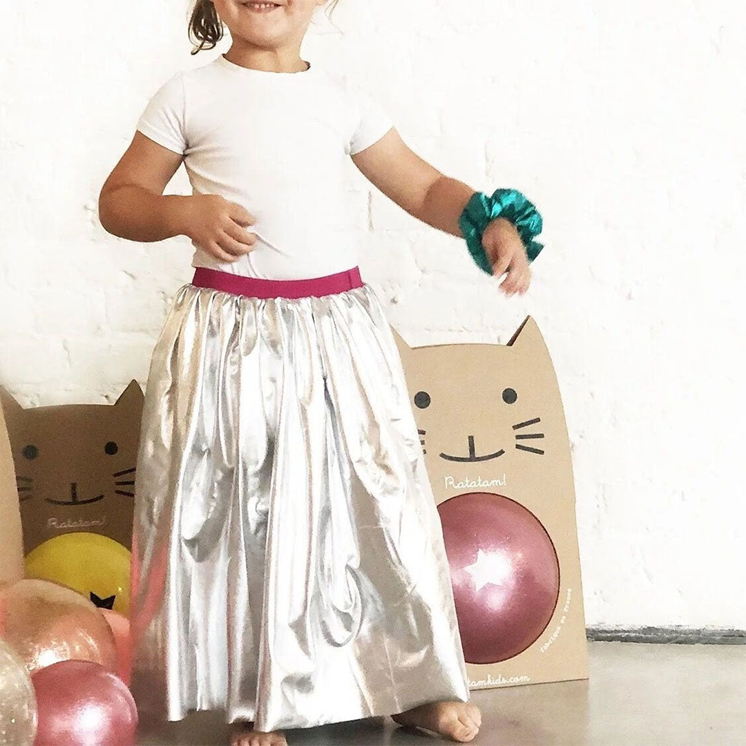 ratatam kinderrok metallic zilver - lang | SD-M006S | 1